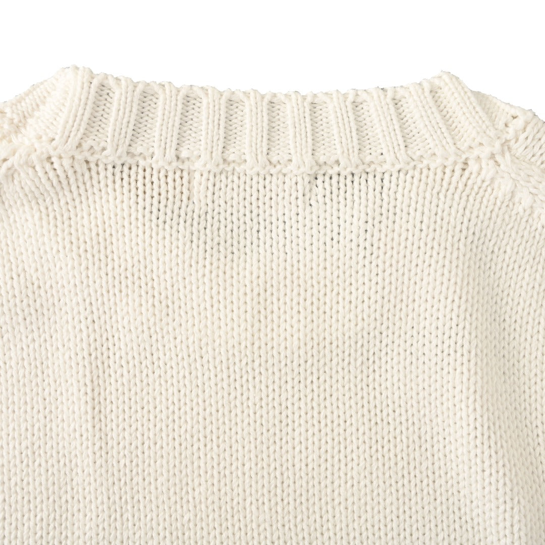 Cotton Crewneck Jumper White