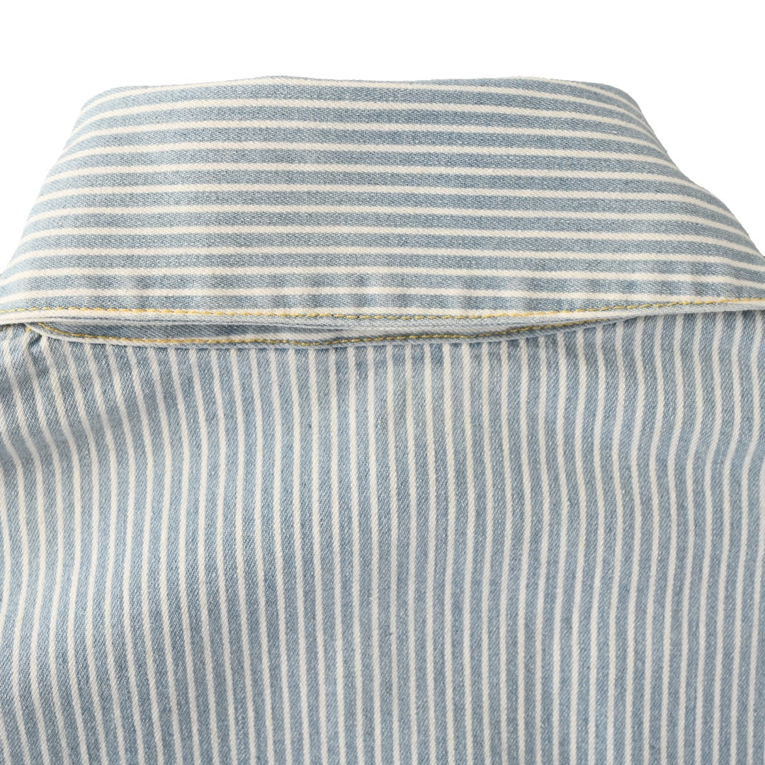 Striped Chambray Blue