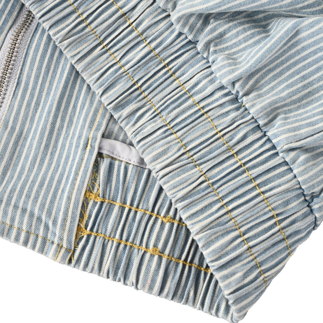 Striped Chambray Blue