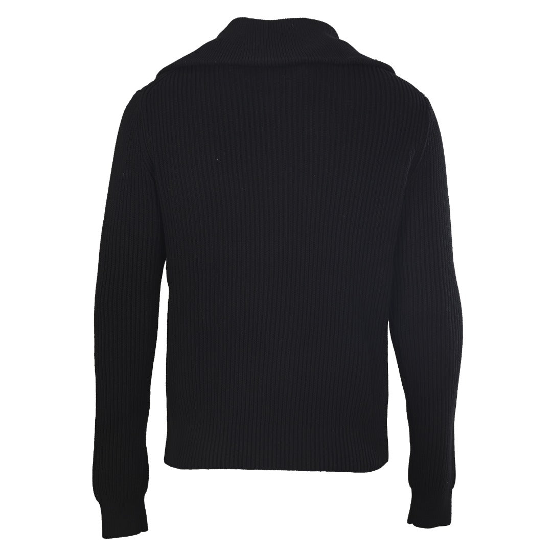 Ribbed Full-Zip Jacket Black