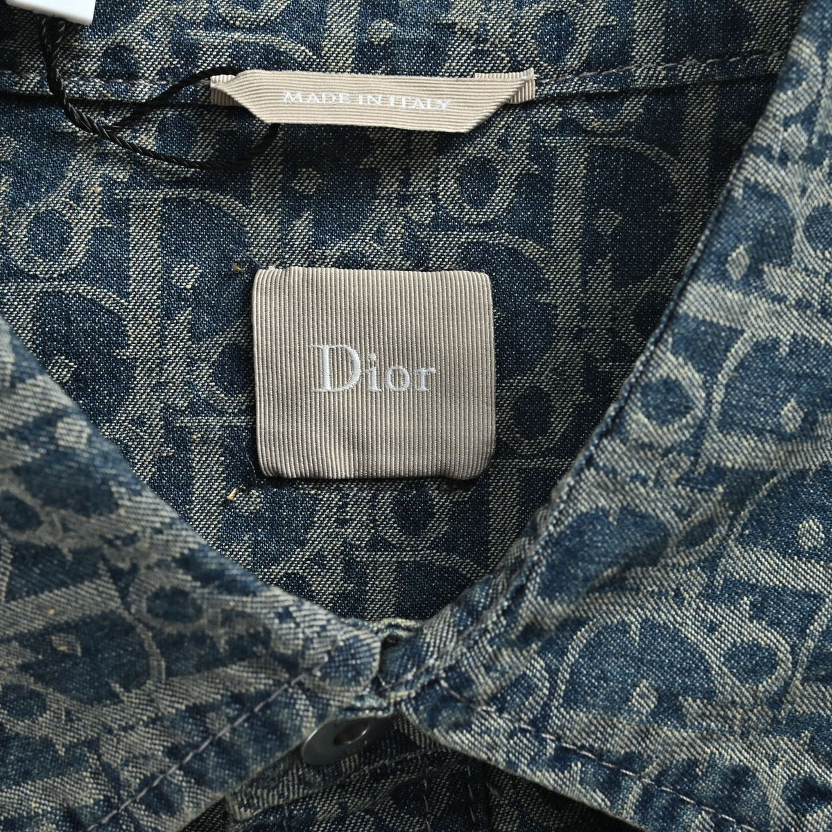 Oblique Denim Overshirt Blue