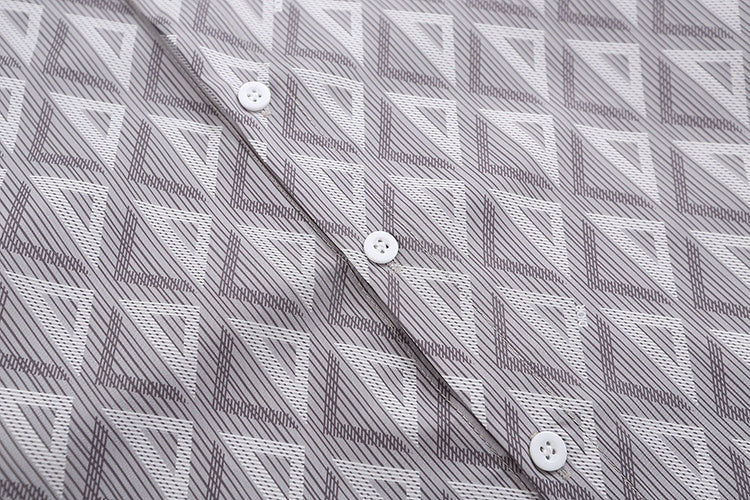 CD Diamond Silk Shirt Brown Grey