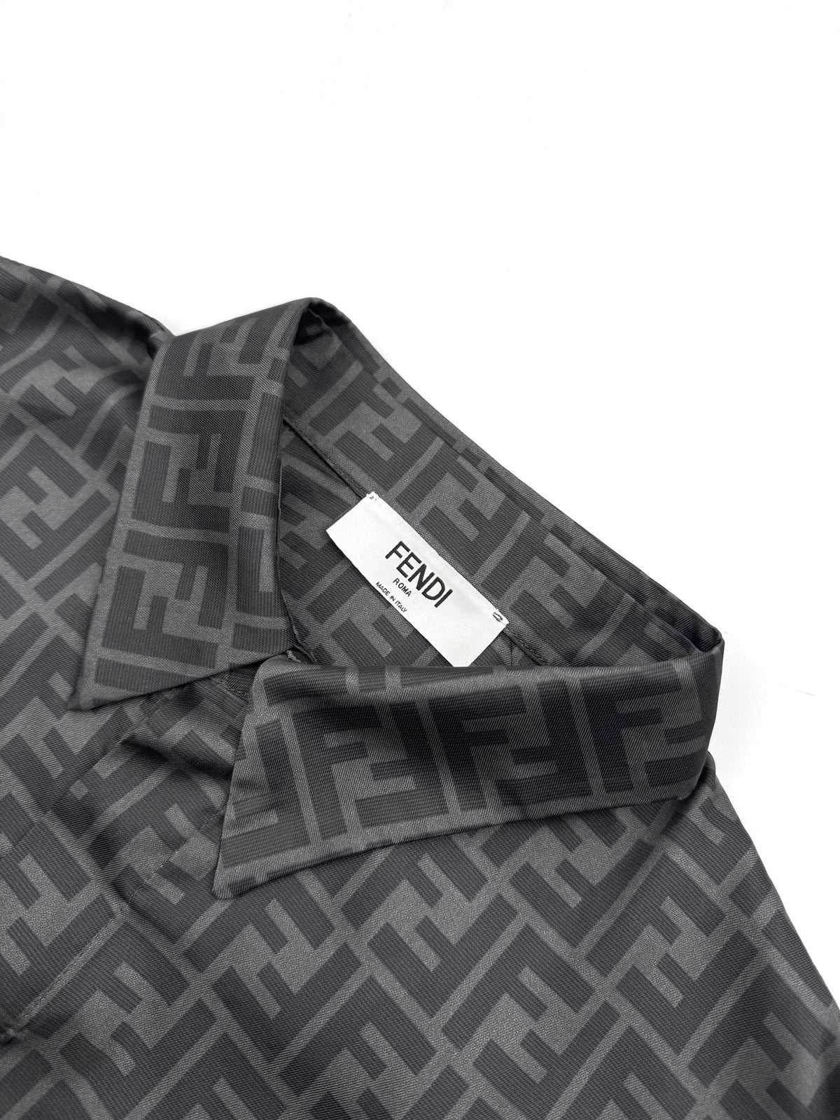 FF Monogram Long-Sleeve Shirt Grey / Black