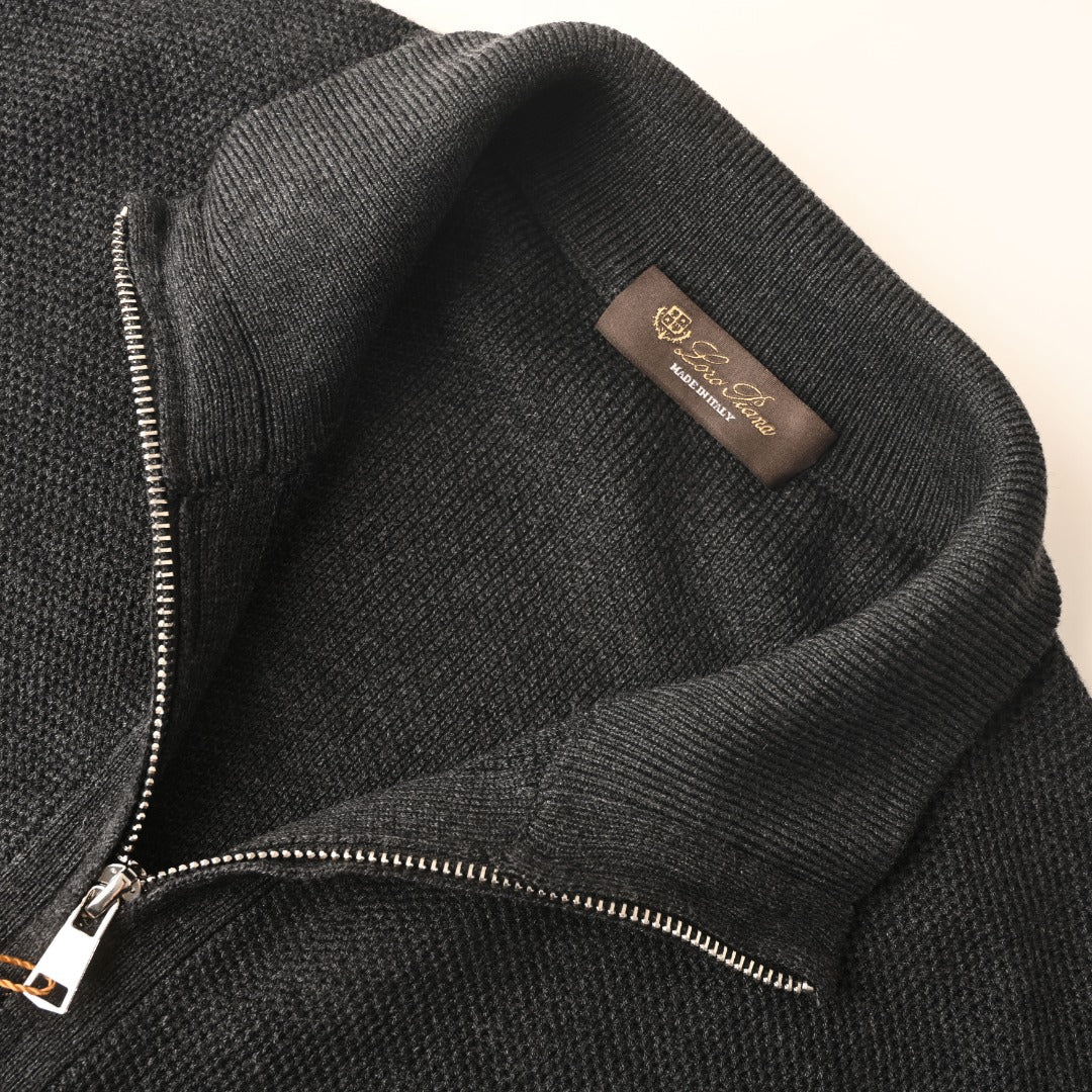 Crest Full-Zip Charcoal Grey