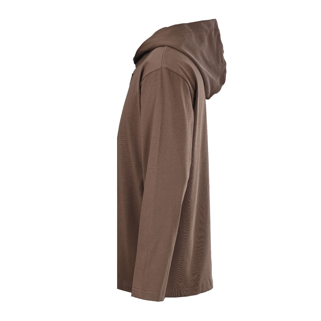 Long-Sleeve Hooded Brown