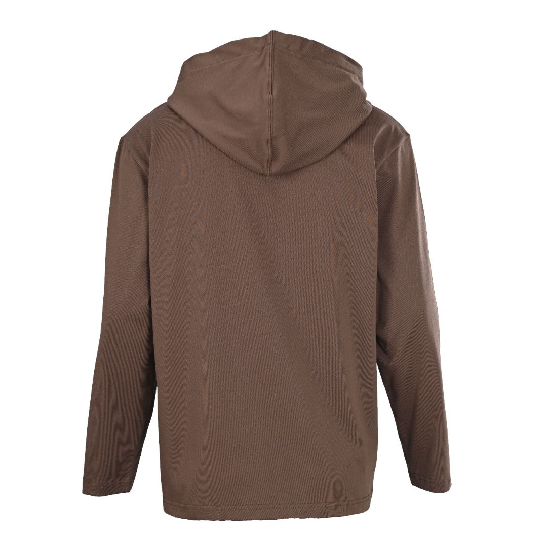 Long-Sleeve Hooded Brown