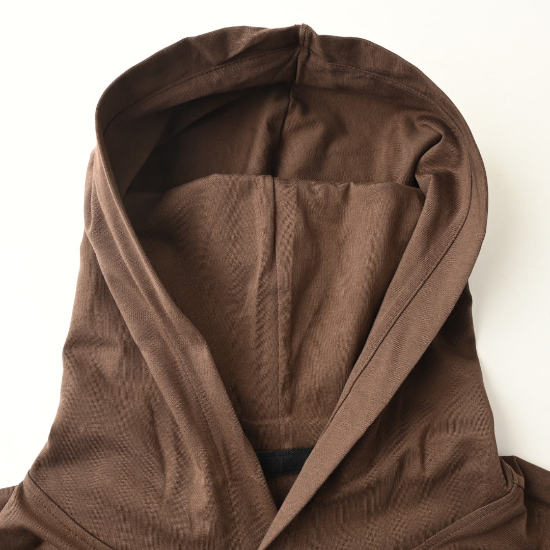 Long-Sleeve Hooded Brown