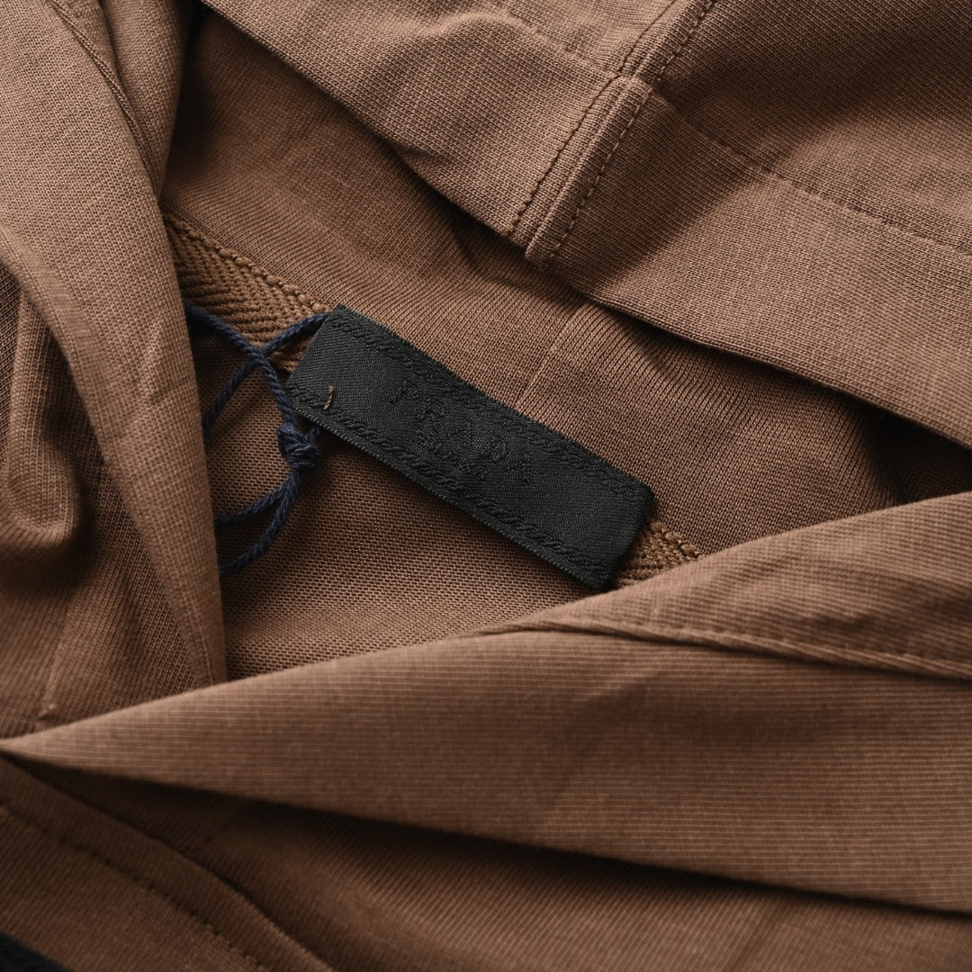 Long-Sleeve Hooded Brown