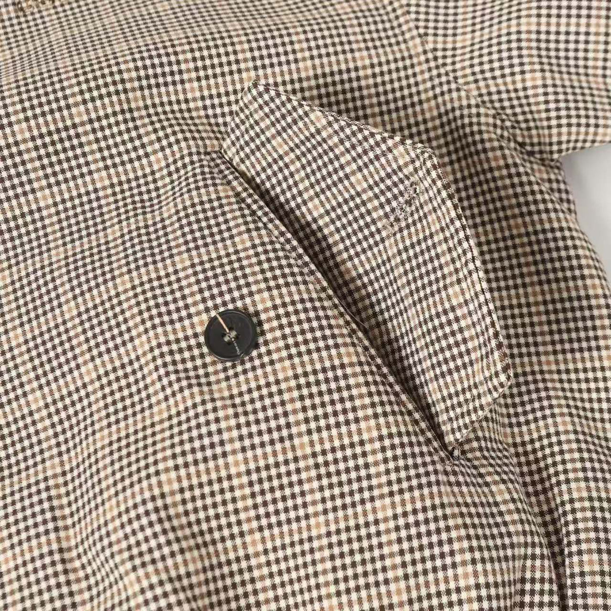 Checked Double-Weave Cacao Brown