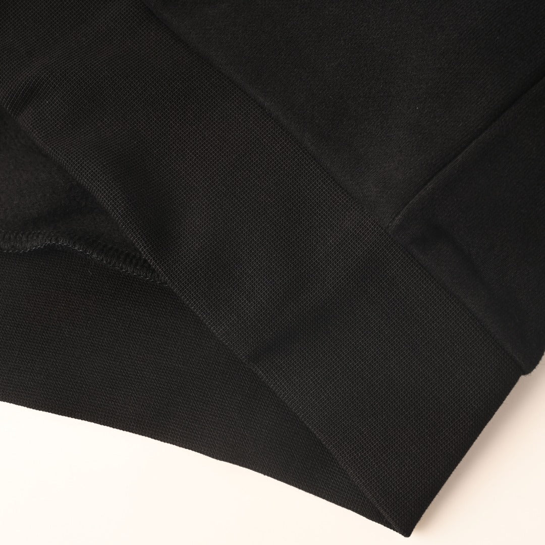 Printed Hoodie Black
