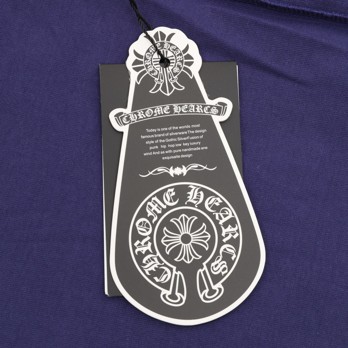Dagger Gothic Long Sleeve Pocket T-Shirt Navy & Yellow