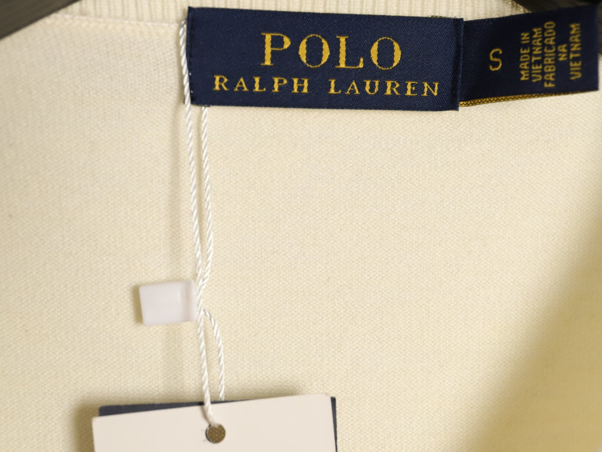 Stretch Cotton-Blend Crewneck Cardigan Cream