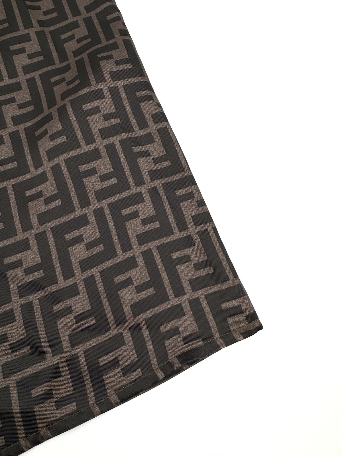 Zucca FF Monogram Silk Shirt Brown