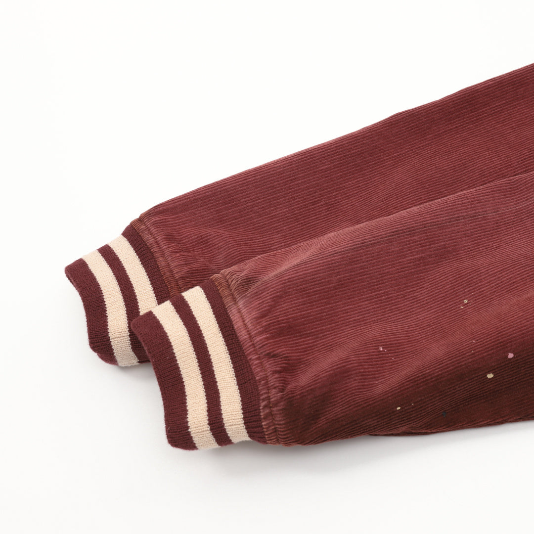 Corduroy Graphic Track Jacket Pomegranate