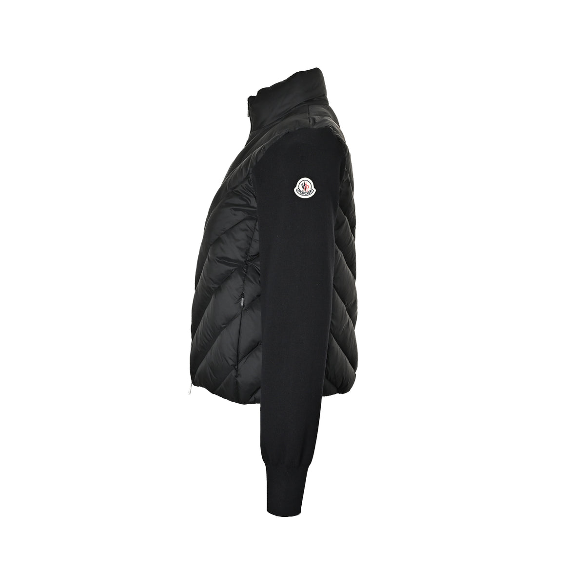 Padded Wool Zip-Up Black
