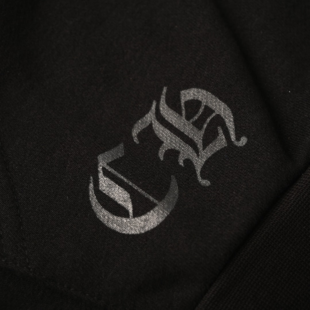 Printed Hoodie Black