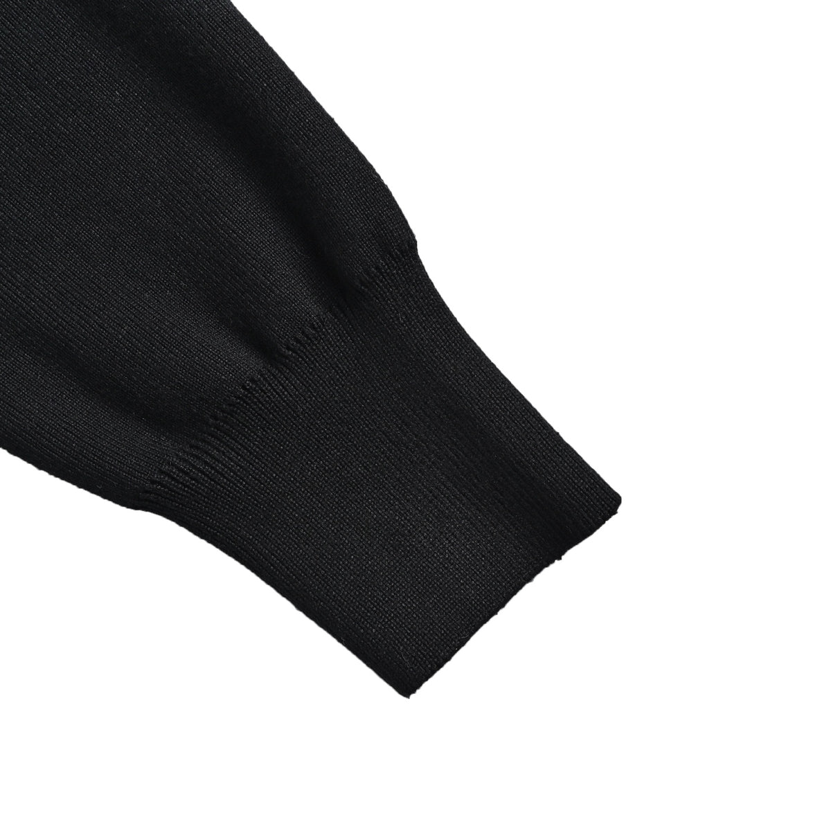 Padded Wool Zip-Up Black