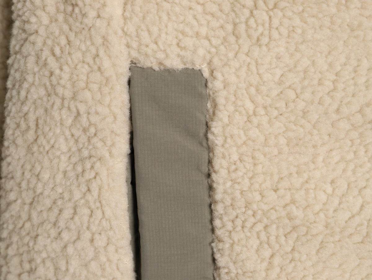 Alberni Reversible Fleece Bomber Light Tan Sage
