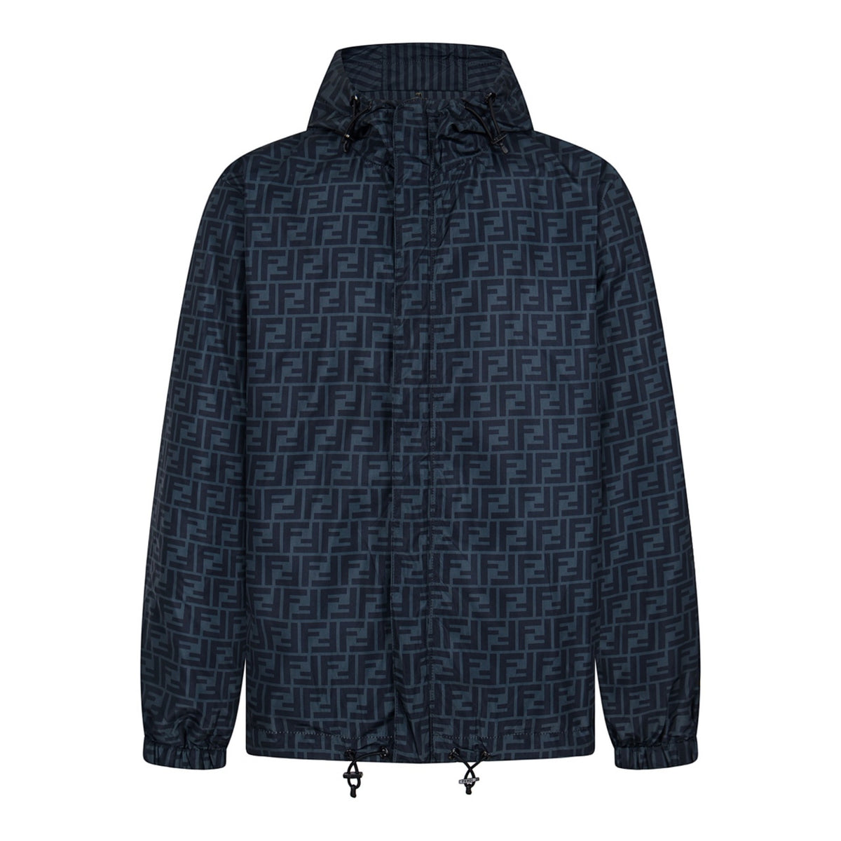 Reversible Diagonal-Stripe Windbreaker Navy / Blue