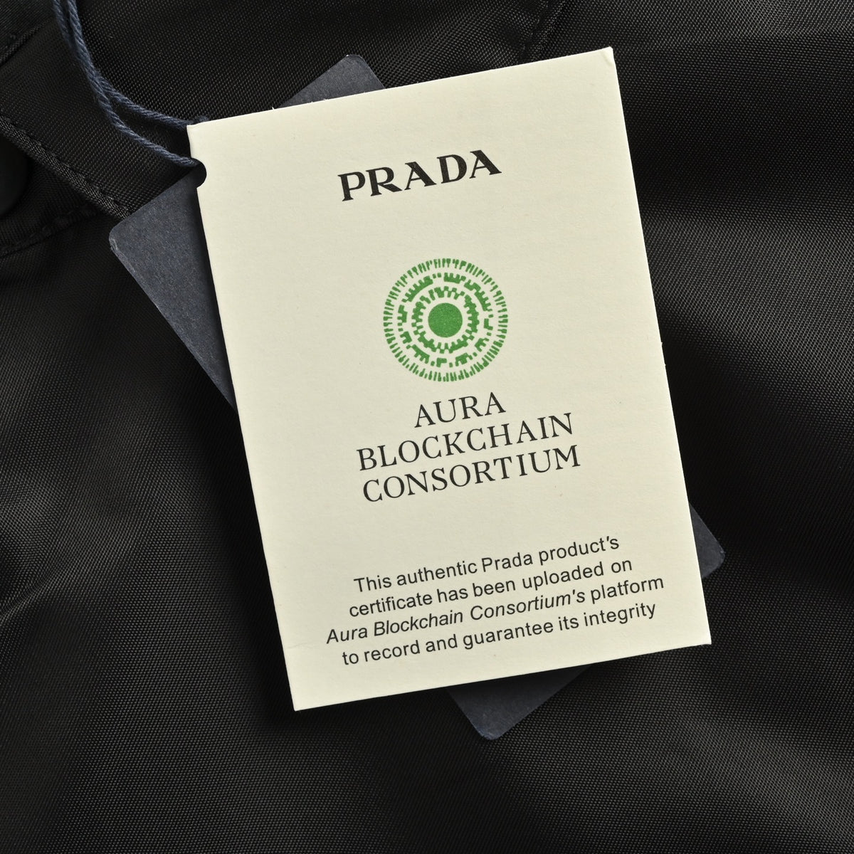 Re-Nylon Logo Plaque Black