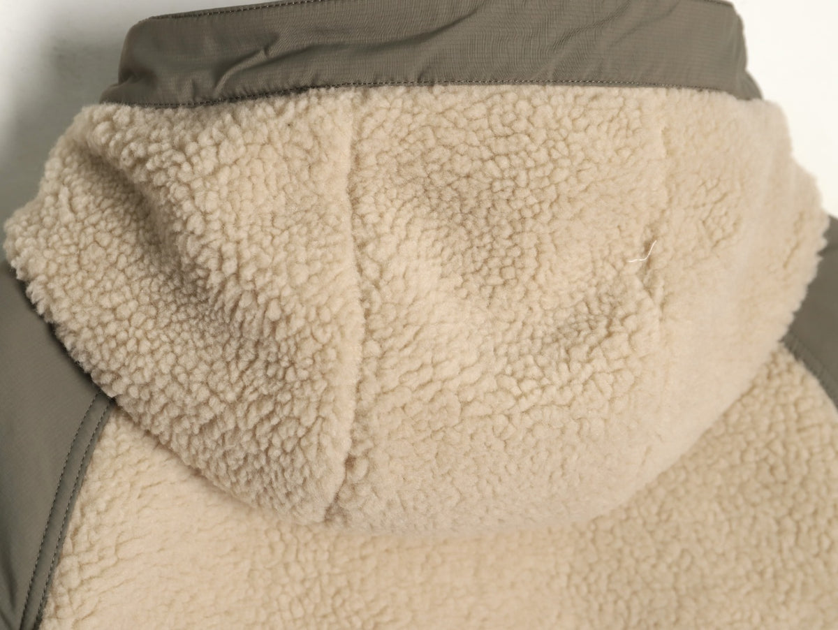 Alberni Reversible Fleece Bomber Light Tan Sage