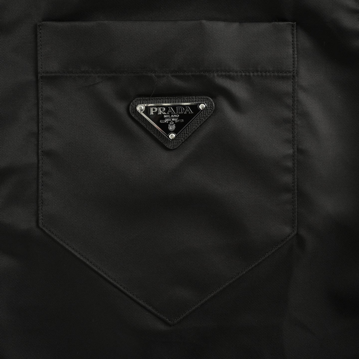 Re-Nylon Logo Plaque Black
