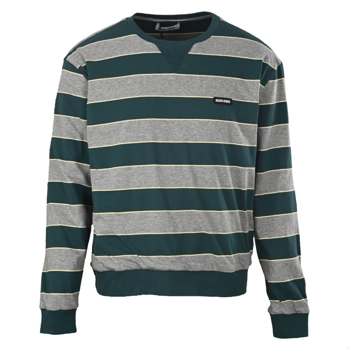 Striped Jersey Bottle Green & Grey