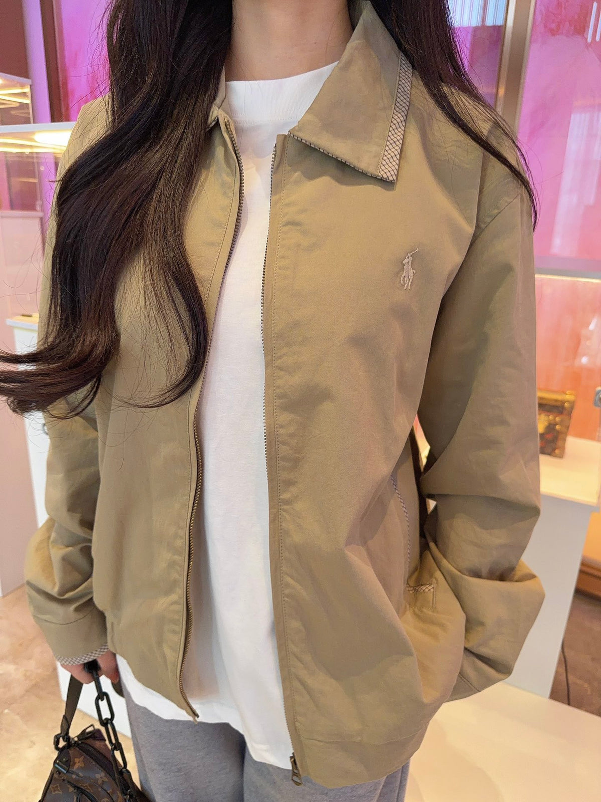 Harrington Jacket Light Olive Green