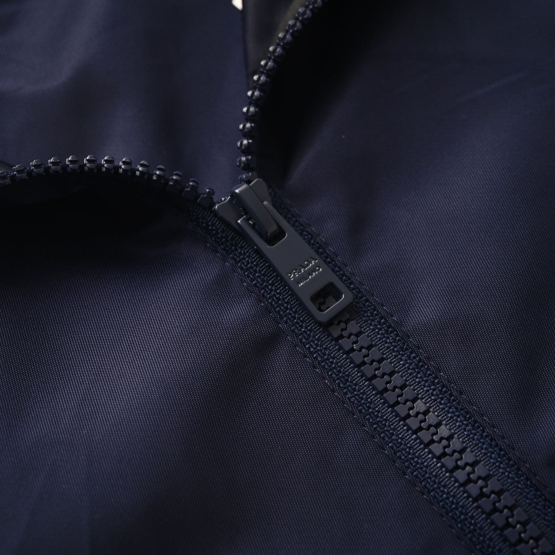 Triomphe Hooded Re-Nylon Navy Blue