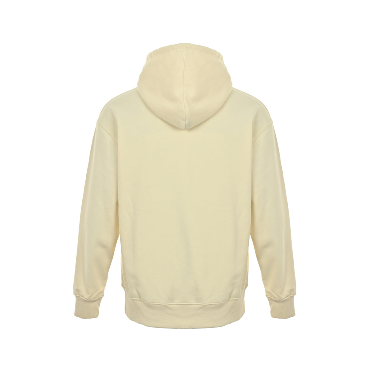 Anagram Leather-Pocket Hoodie Cream