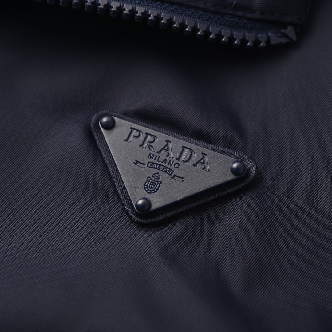 Triomphe Hooded Re-Nylon Navy Blue