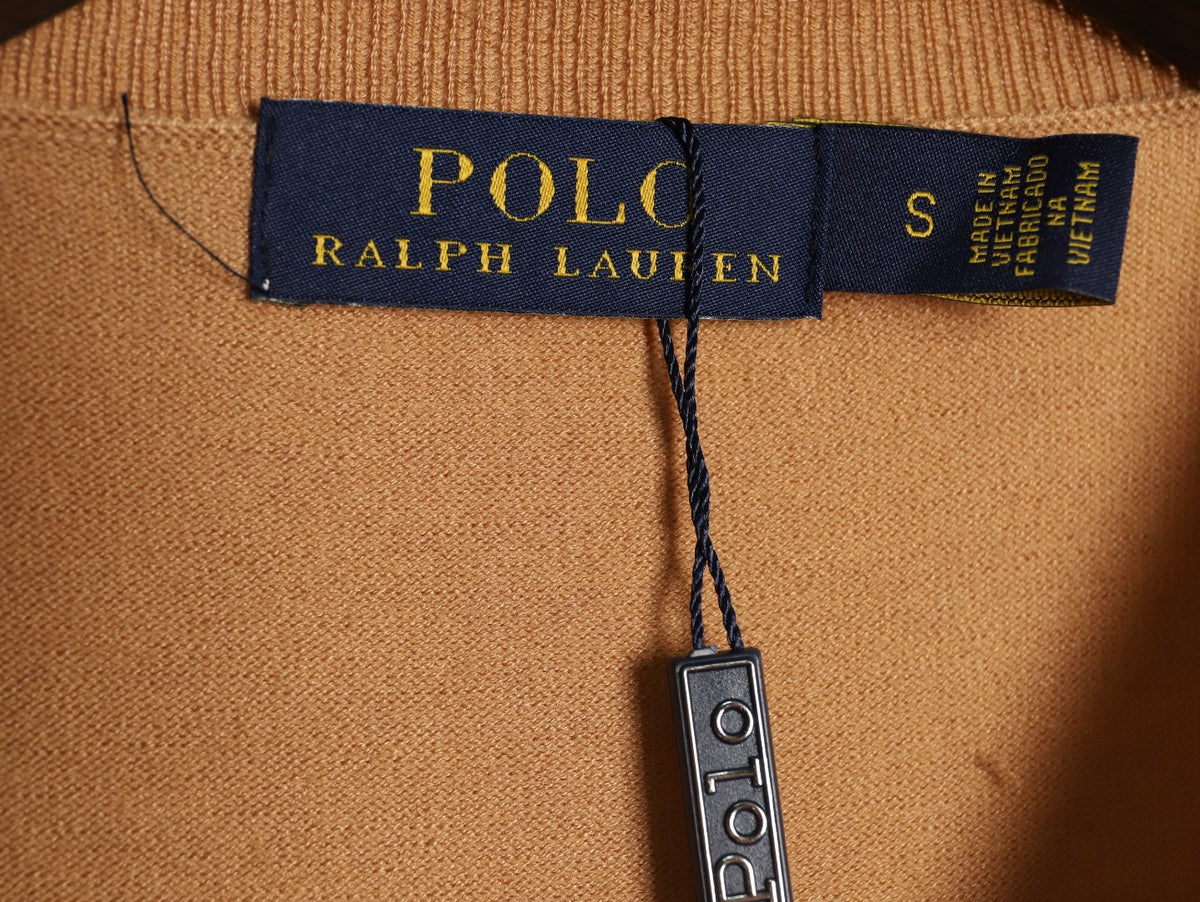 Stretch Cotton-Blend Crewneck Cardigan Camel