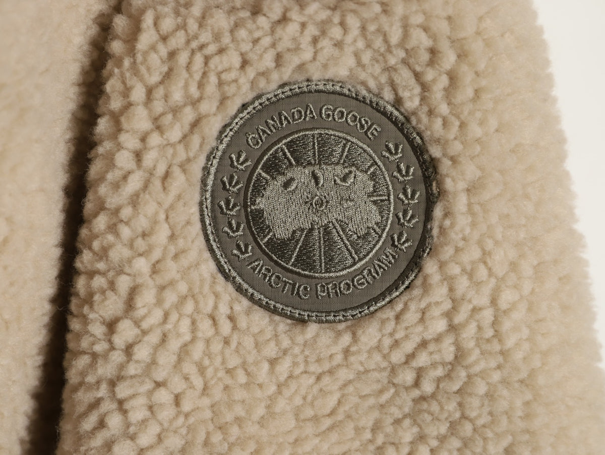 Alberni Reversible Fleece Bomber Light Tan Sage