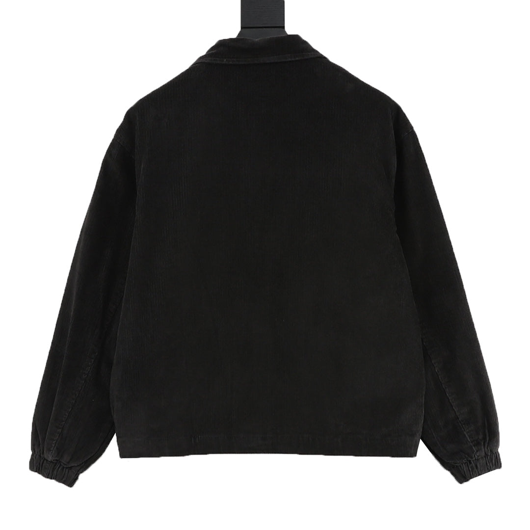 Corduroy Harrington Jacket Black