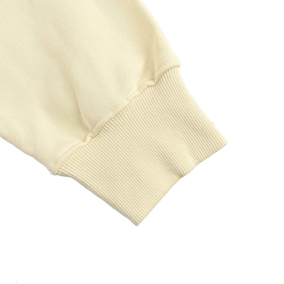 Anagram Leather-Pocket Hoodie Cream