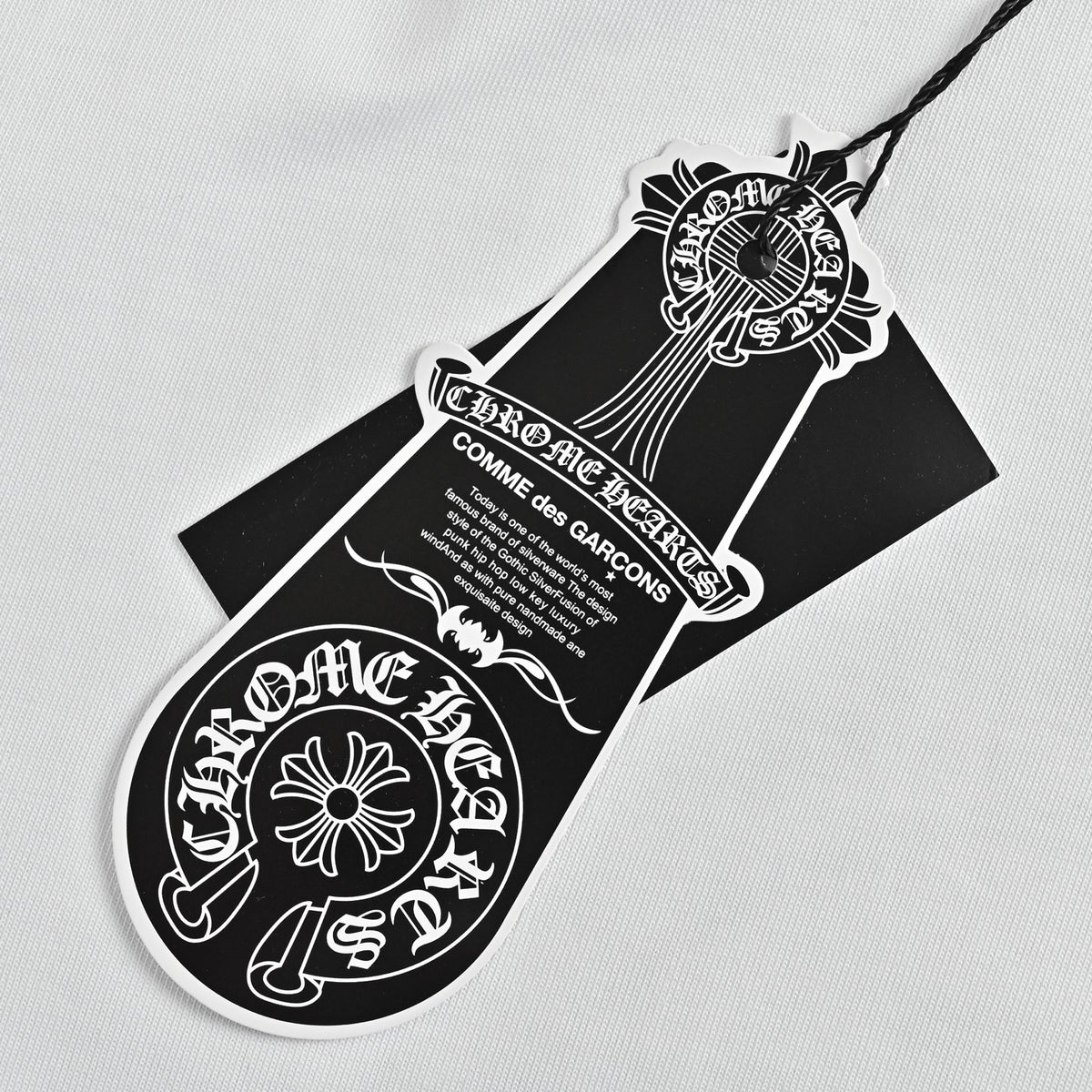 Horseshoe Scroll Logo Long Sleeve T-Shirt White