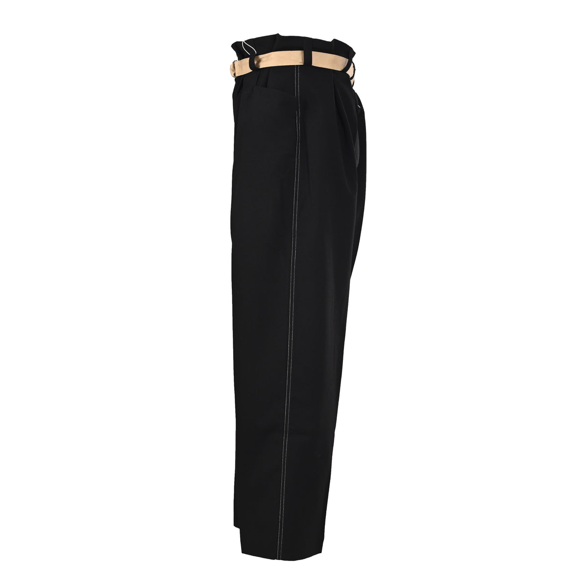 Pleated Wool Black
