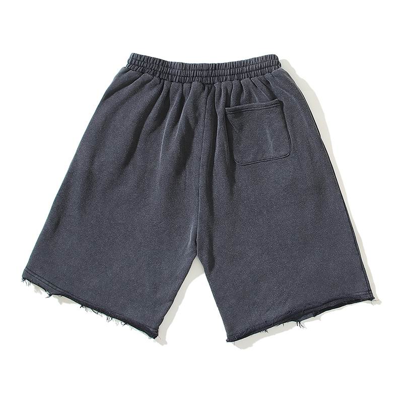 Logo Print Cut-Off Shorts Black