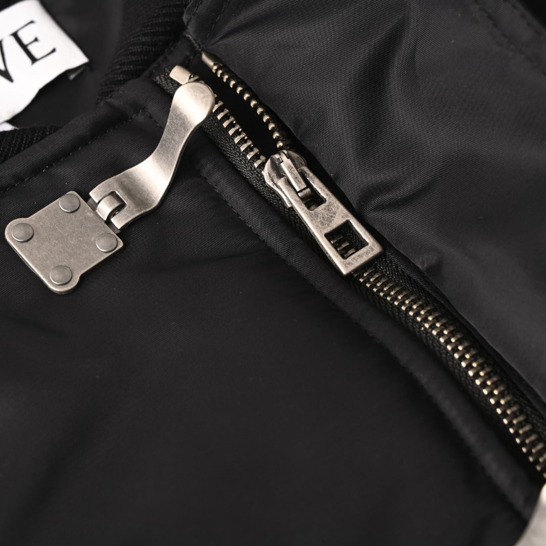 Padded Hook-Fastening Bomber Black