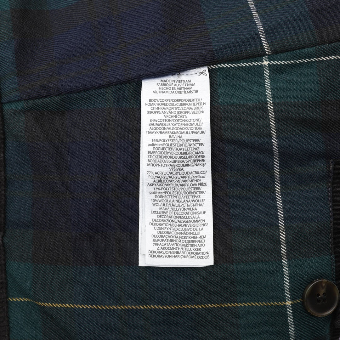 Corduroy Harrington Jacket Black