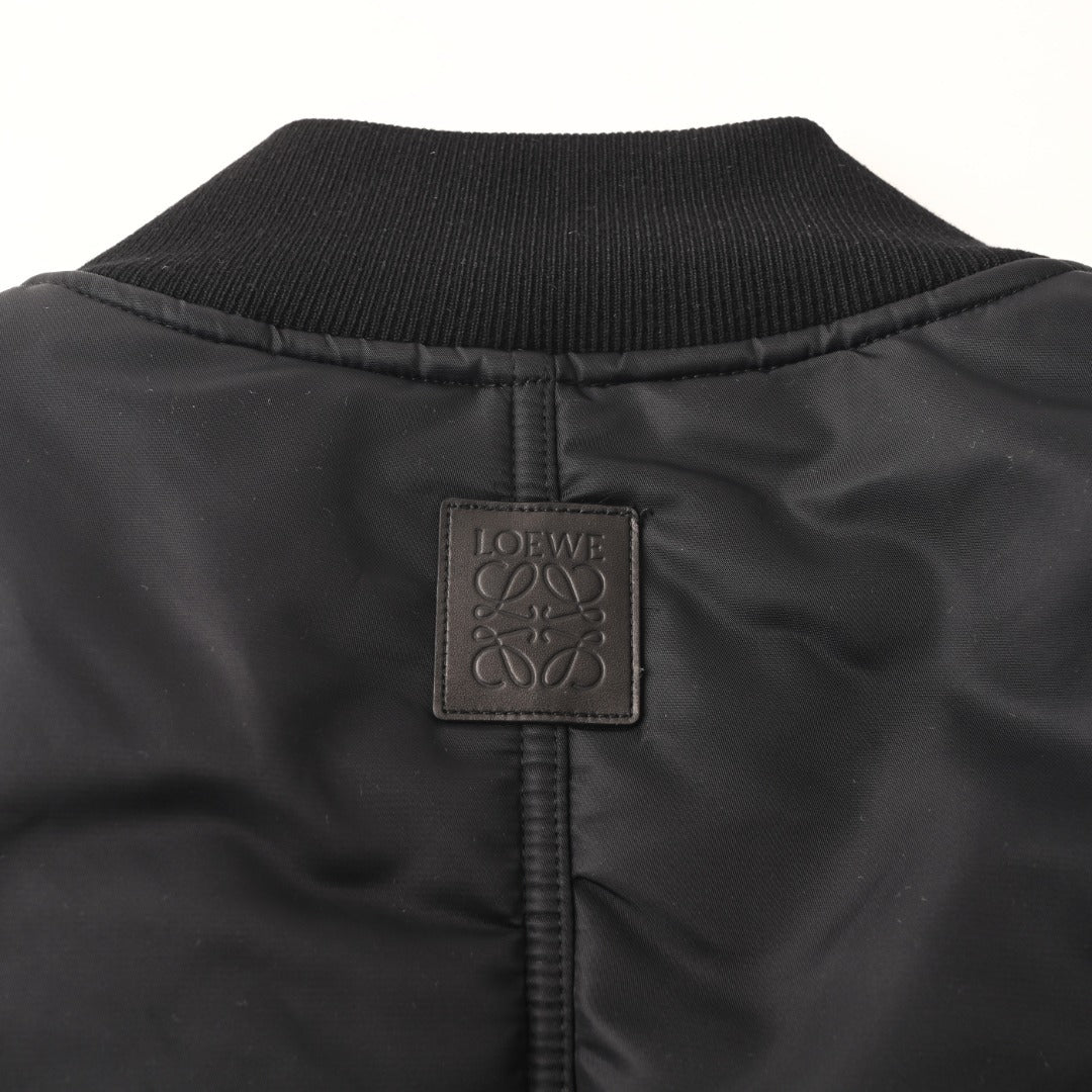Padded Hook-Fastening Bomber Black