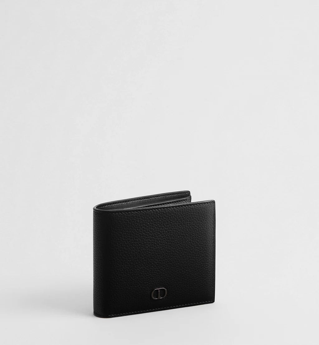 Dior CD Icon Bifold Wallet in Grained Calfskin