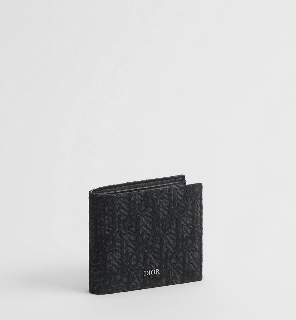 Dior Bifold Wallet in Black Oblique Jacquard