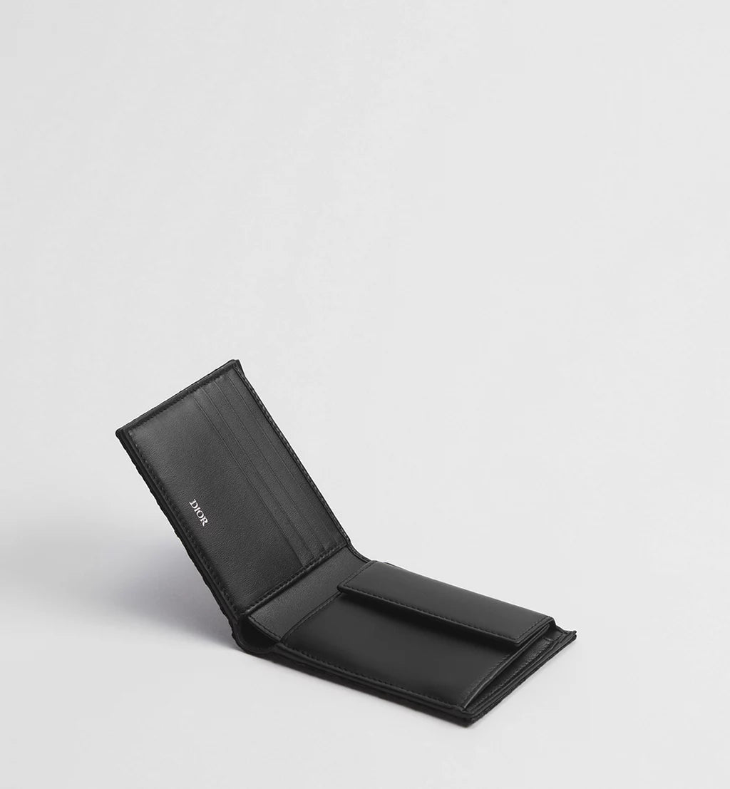Dior Bifold Wallet in Black Oblique Jacquard