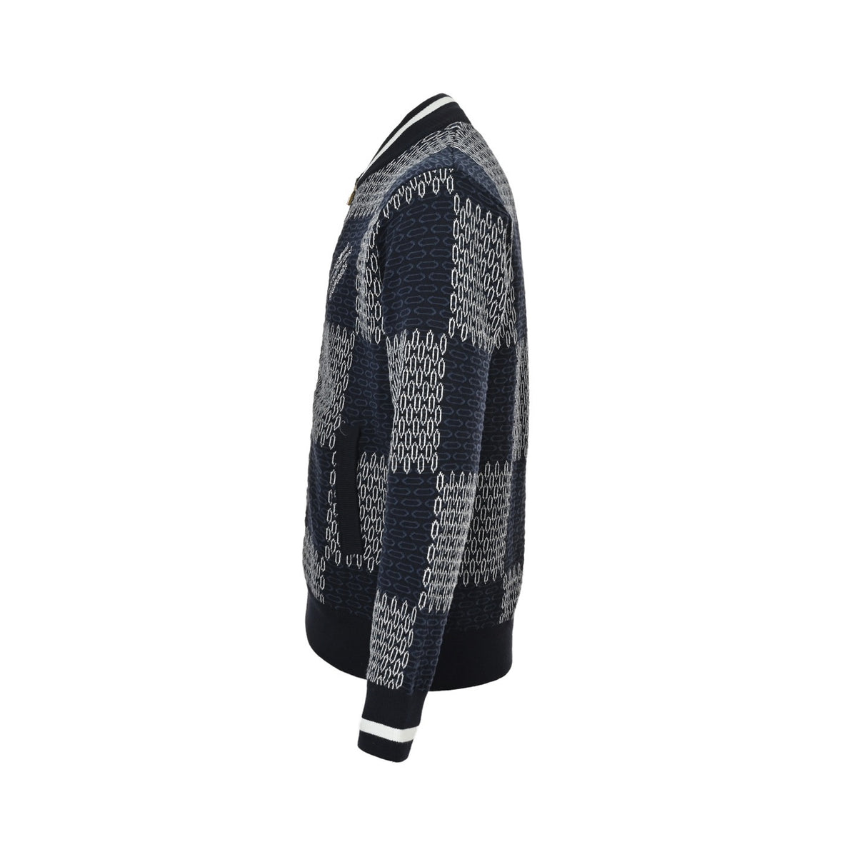 Damier Quilted Cotton Bomber Navy