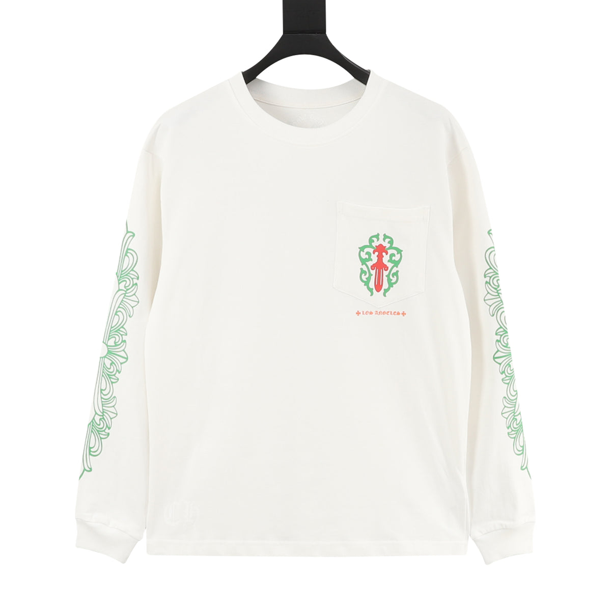 Vine Dagger Los Angeles Long Sleeve Pocket T-Shirt White