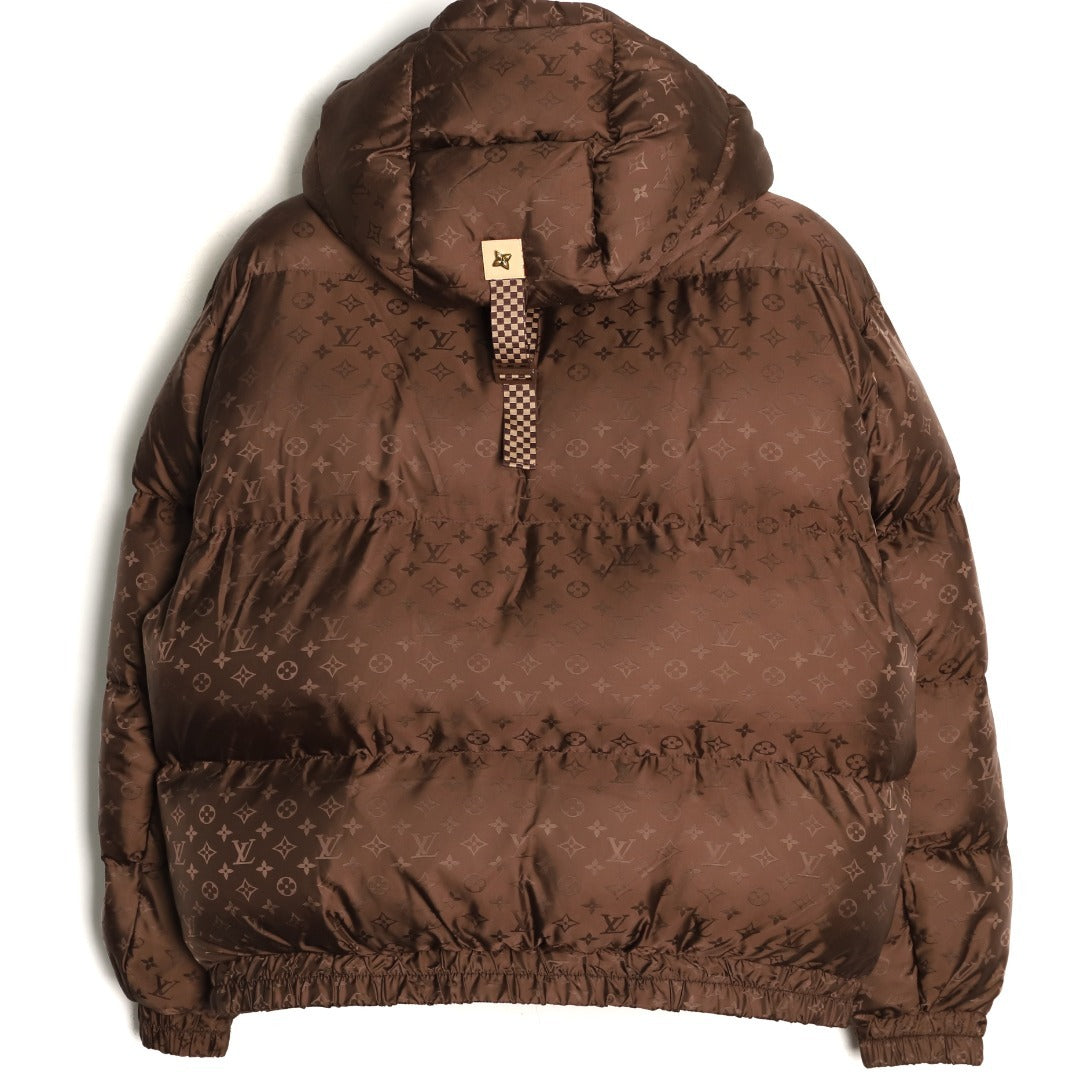 Monogram Down Blouson Dark Brown