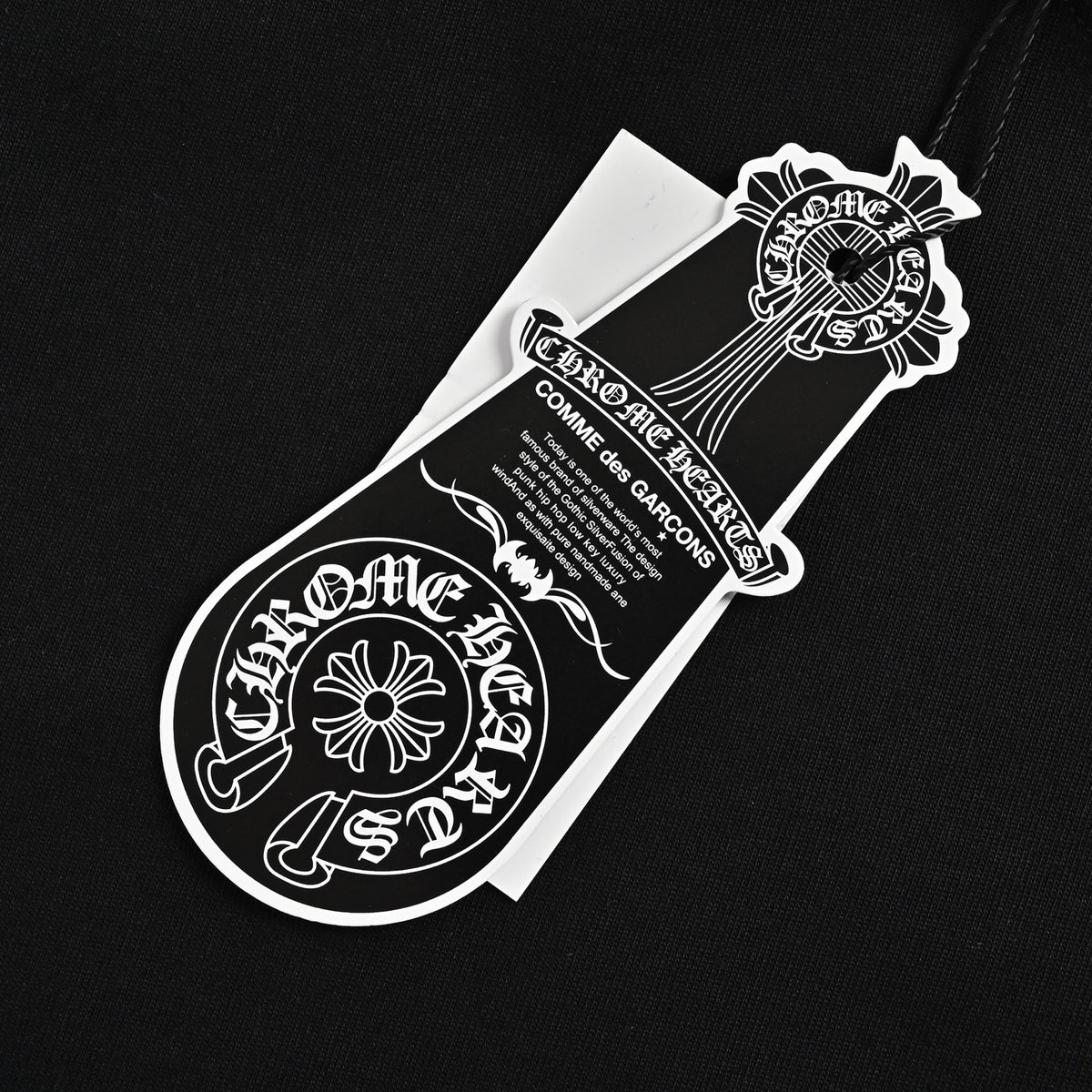 Circular Cross Long Sleeve Pocket T-Shirt Black