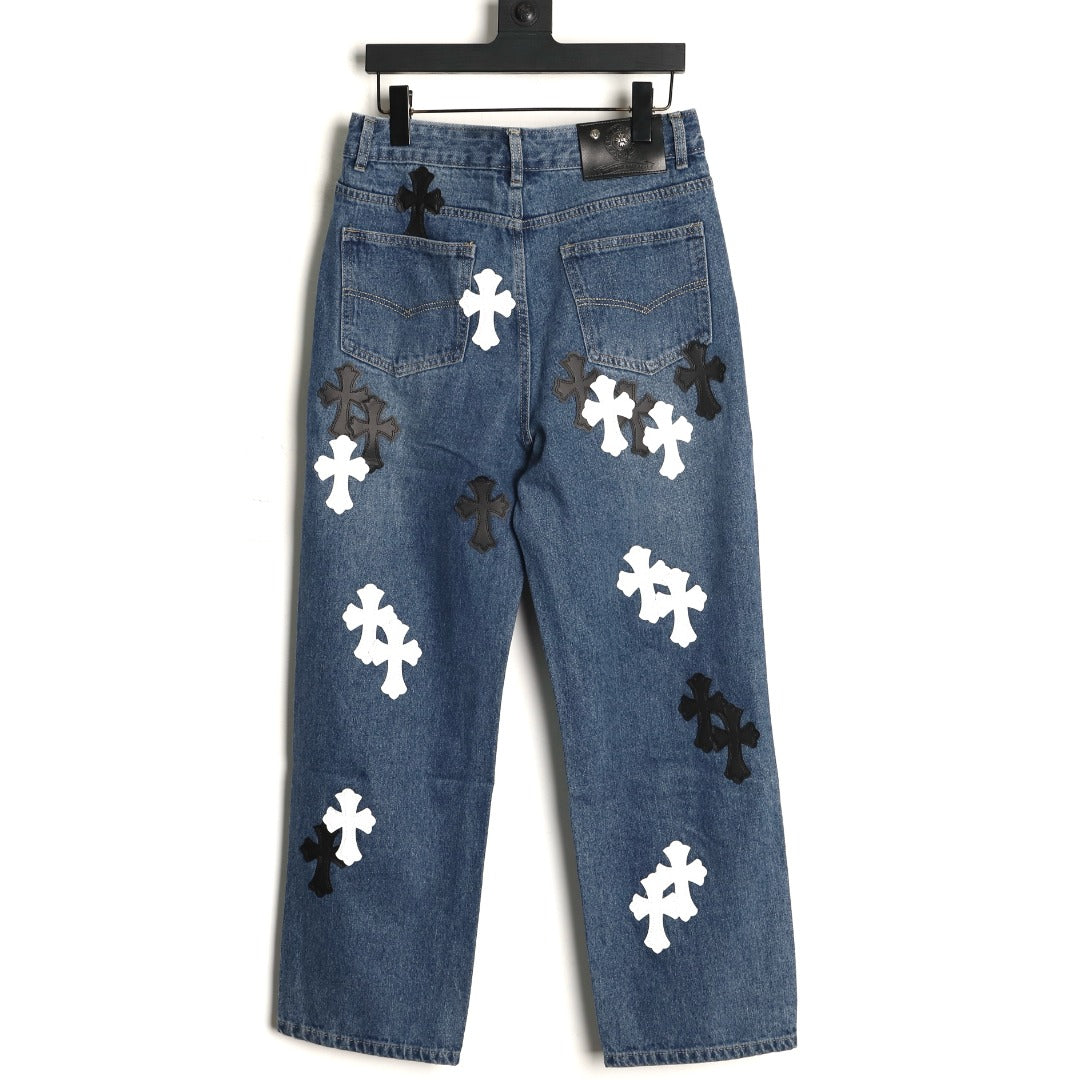 Turbo Diesel Cross Patch Jeans Blue Wash