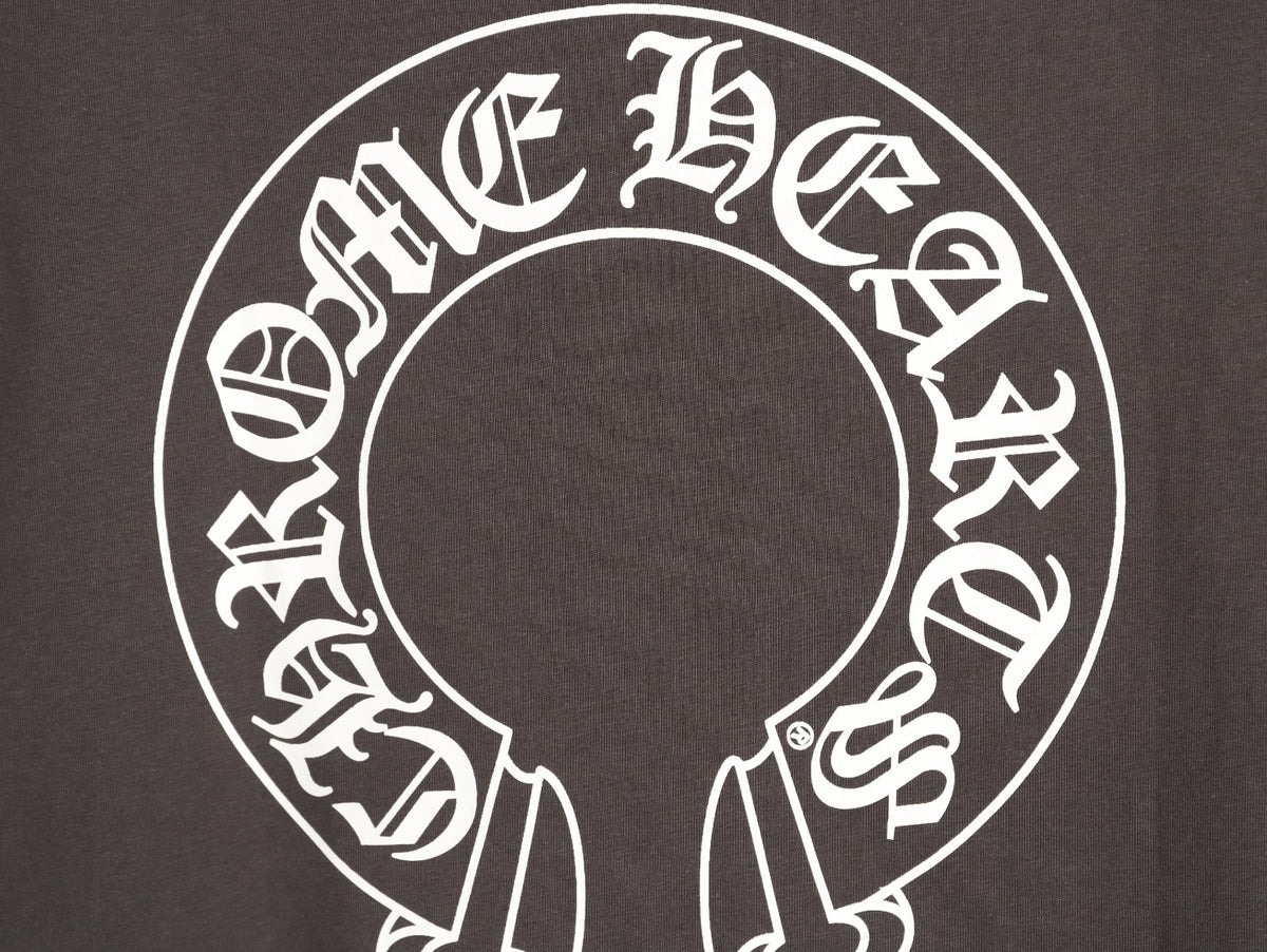 Horseshoe Raglan Long Sleeve T-Shirt Charcoal & Black